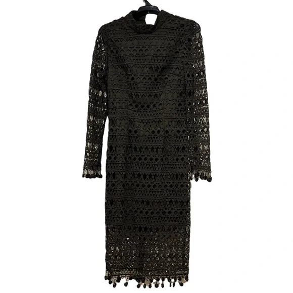 MOSSMAN HIGH NECKLINE MIDI DRESS - Picture 2 of 5